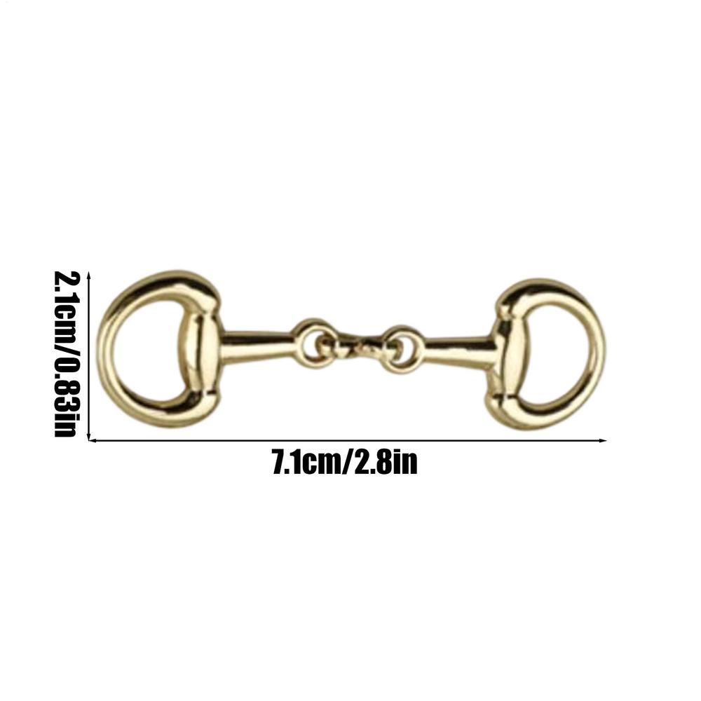 

1PC Double D-Ring Snaffle Bit Alloy Equestrian Connecting Clasp D-Ring Snaffle Bit Connectors for Shoes Decoration Loafers Purse