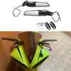 2pcs Universal Motorcycle Mirrors Modified Wind Wing Adjustable Rotating Rearview Mirror for Kawasaki Yamaha Honda Ducati