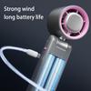 Portable Handheld Fan, USB Rechargeable Digital Display Fan, Foldable Desktop Fan, Cooling & Ice Compress Hanging Neck Fan with Lanyard