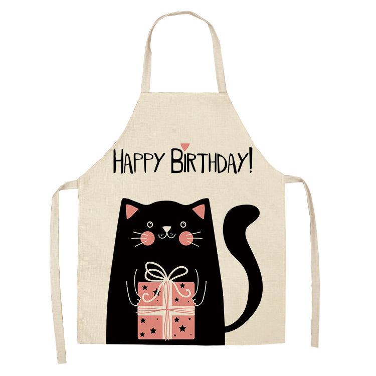 

unframed 1 Pcs Cute Cat Pattern Kitchen Apron For Women Bibs Household Cleaning Pinafore Home Cooking Aprons Chef Apron For Man 38x47cm
