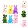 Plush Bunny Toy Set Basket Stuffers Easter Decoration Stuffed Animals Rabbits Egg Fillers for