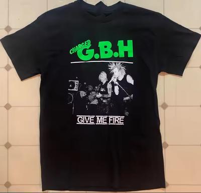 CHARGED GBH GIVE ME FIRE T SHIRT 80s Uk Punk T-shirt Size S-5XL Unisex T-Shirt