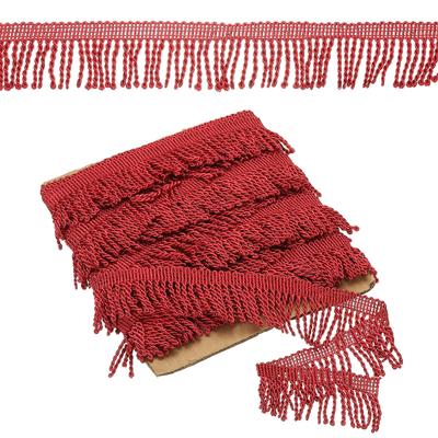 PATIKIL Wine Red Fringe Trim, 11 Yards X 55mm, Curtain Tassel Fabric Trim for Curtains, Sofas, Clothing, DIY Decorative Sewing
