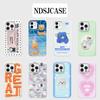 Luxury Clmj Korean INS Heart Phone Case for iPhone 17 16 15 14 13 12 11 Pro Max X XS XR Plus Air Glossy Film Hard PC Cover