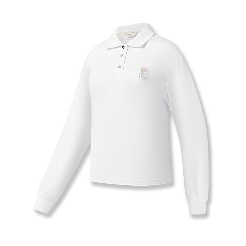 

Новая женская рубашка-поло из гольф-серии FILA x Shelby And Sandy, нефритово-белая, A11W545230FWT XL