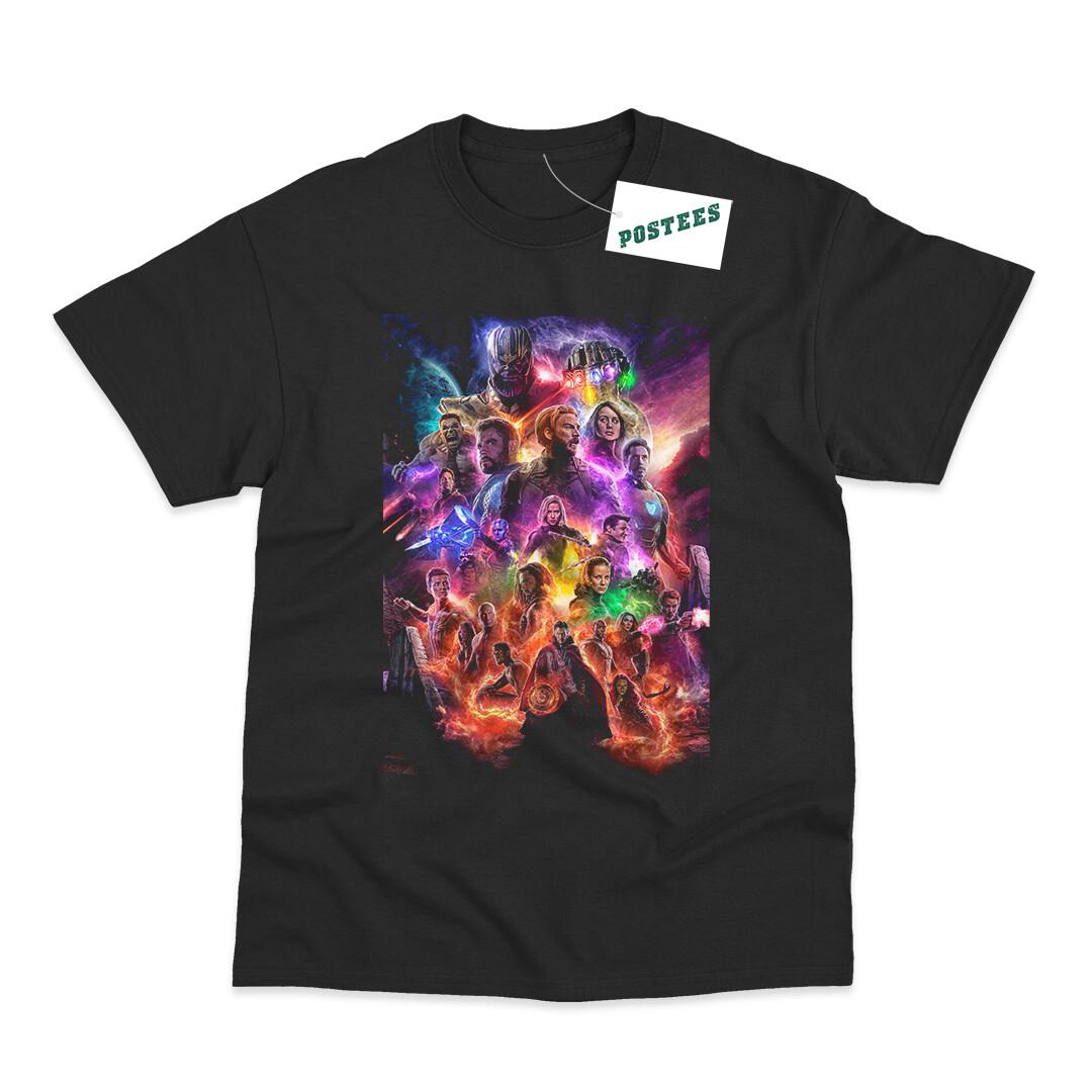 26 Avengers Infinity War & End Game Inspired Movie Poster Style Printed T-Shirt Unisex T-Shirt M