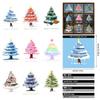 Christmas Static Cling Window Stickers Colorful Christmas Tree Decals Home Office Shop Window Decor Holiday Festival Atmosphere