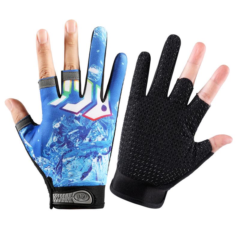 Unisex Breathable Anti-Slip Three-Fingerless Fishing & Cycling Gloves - Summer Sun Protection & Wear-Resistant
