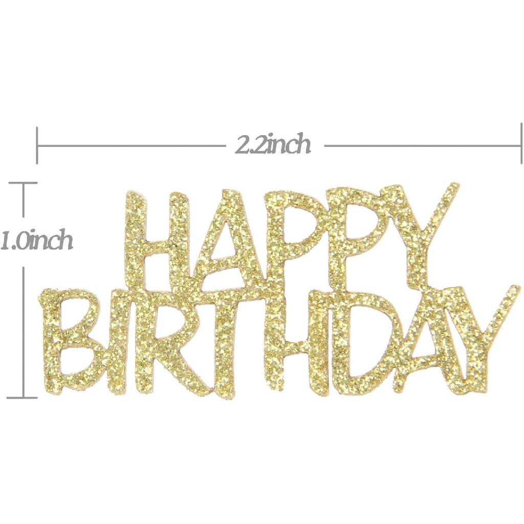 Happy Birthday Confetti - Birthday Party Table Decorations Gold Glitter, Table Scatter Confetti Decorations for Baby Shower Birthday Party