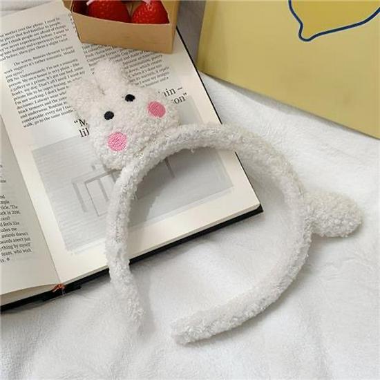 Cartoon Plush Headband: Cute Hair Accessory for Women & Kids, Perfect for Face Washing