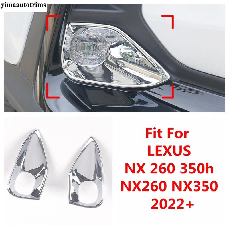 

Car Front Fog Lamp Light Frame Ring Cover Trim For LEXUS NX 260 350h NX260 NX350h - 2025 ABS Chrome Accessories Exterior