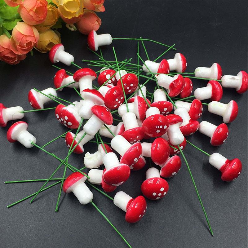 10 шт. 2 см искусственные мини-грибы миниатюры сказочный сад мох террариум изделия — фото 6