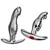 Elegante Butt Plug Metallico con Ingresso Posteriore in Lega di Alluminio