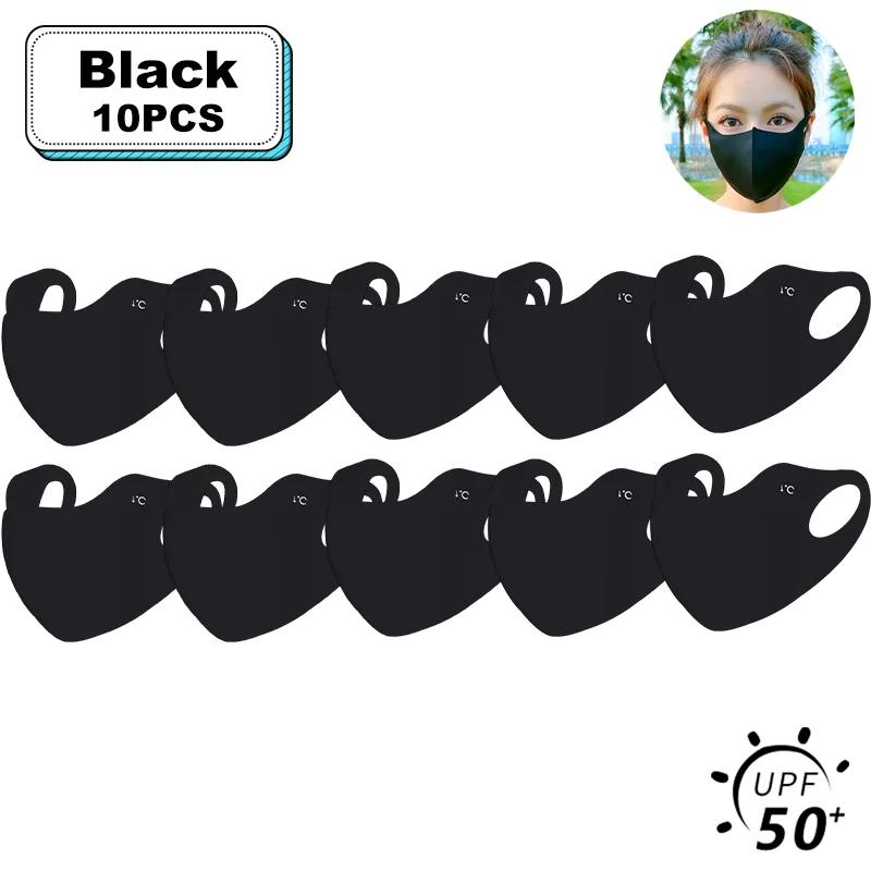 1-20 Pcs Summer UV Protection Mask 3D Ice Silk Breathable Traceless  Sunscreen Riding Mask Fashionable Hyaluronic Acid