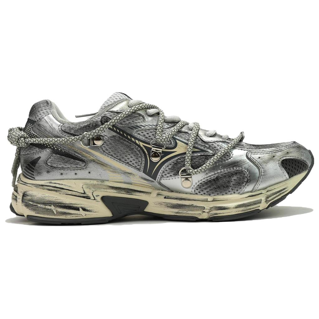 Mizuno Speed 2K Slijtvast Lage top Casual Sprint Stadsverkeer Hardloopschoenen Unisex Zilver Grijs D1GH222917(Team695-2)