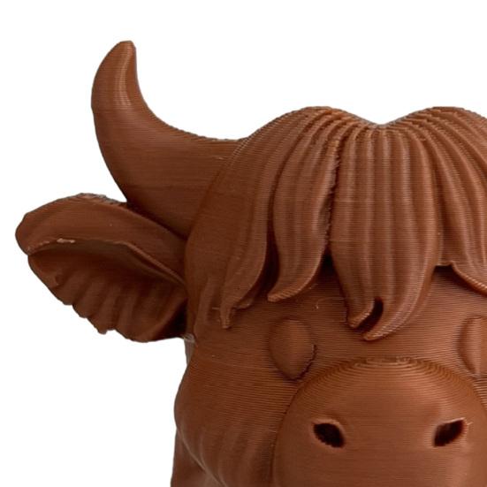 Highland Cow Pen Holder Makeup Brush Organizer Plastic Desktop Decor Cute Desk Accessory for Pens Scissors Office Supplies