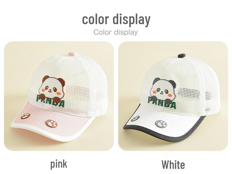 Cute Panda Mesh Hat: Children's Windproof Sun Protection Baseball Cap