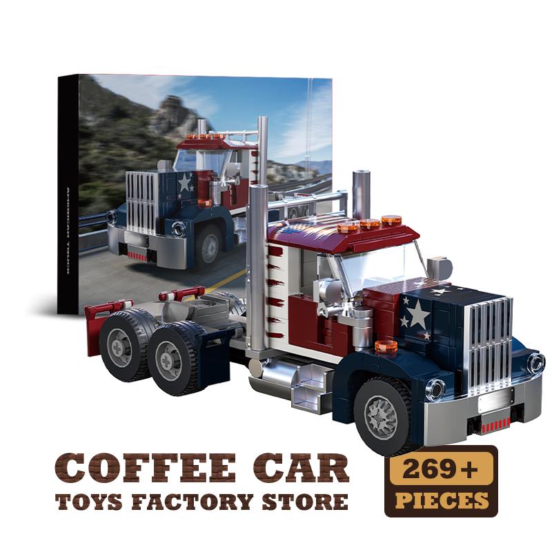 

Non-Toxic City Truck Head Building Blocks With Box Loader Cars Moc Bricks Children Toys Creative Container Van Model Adult Kids Gifts Diy