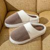 Fashion 2025 New Warm Men Slippers Women Winter Cotton Shoes Non-Slip Thick Sole Soft Flats Bedroom Concise Home Couples Furry Slipper