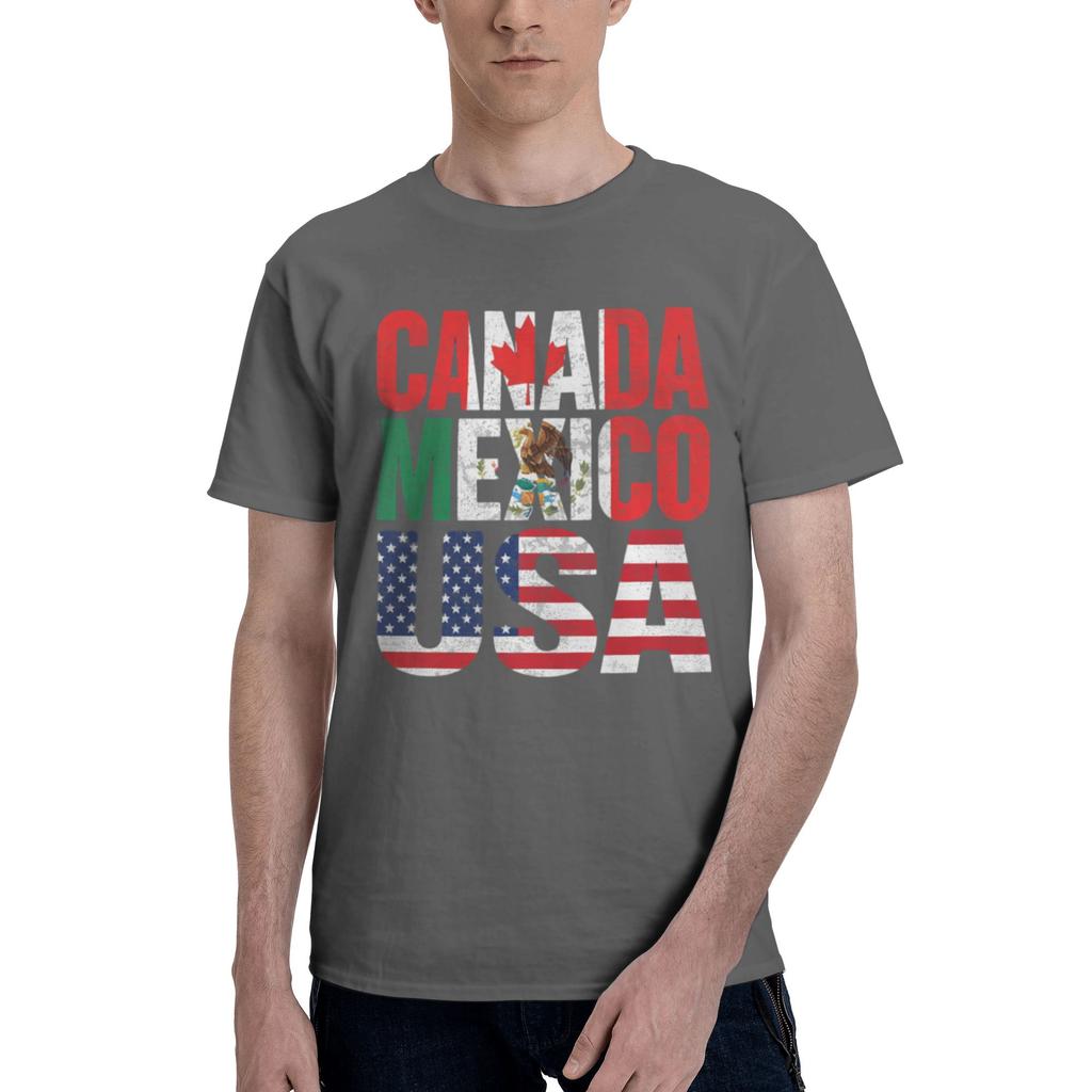 Custom 2026 Football Soccer Cups T Shirts Unisex 100 Cotton Tee Tops Usa Canada Mexico Tshirt Short Sleeve Tshirt