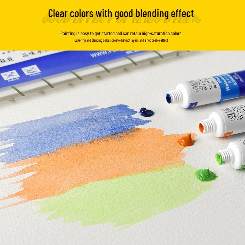 Professional 300g Watercolor Paper, Medium Rough, Fine Texture, 4K/8K/A4 for Beginners & Art Students
