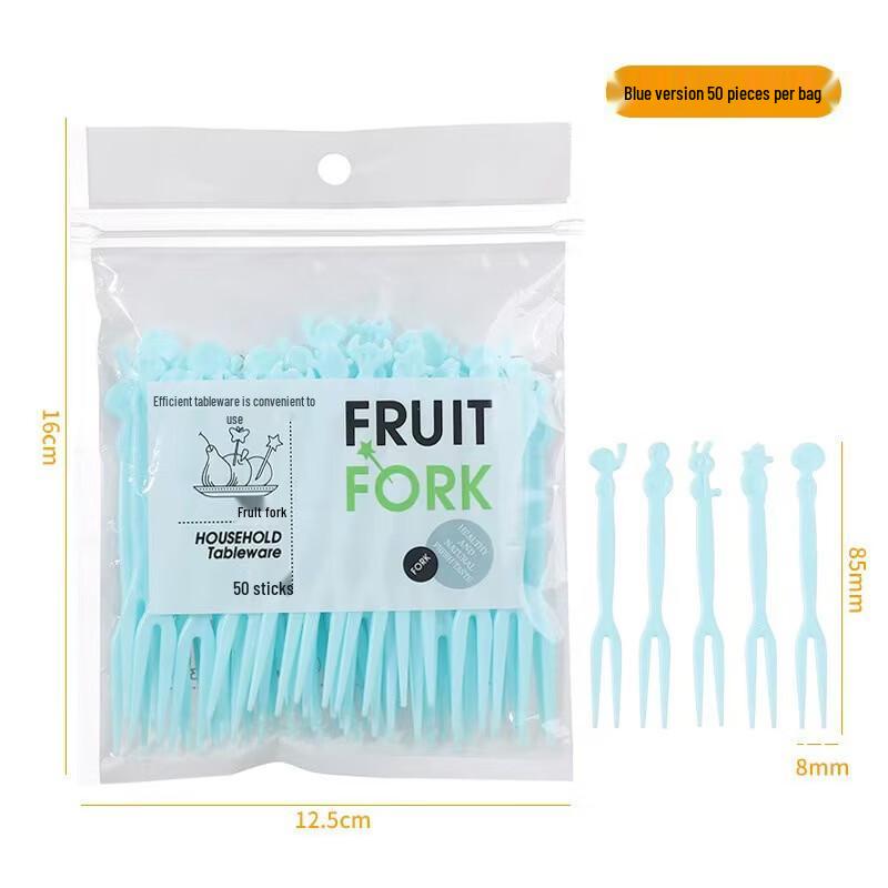 Abay Disposable Plastic Two-Pronged Fruit Forks