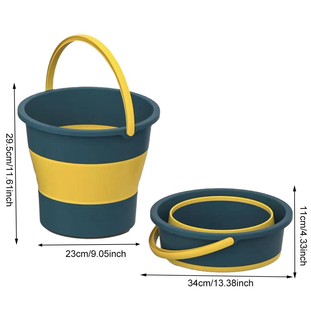 16.8L Pail Buckets Space Saving Water Bucket Folding Handy Bucket Multifunction for Bathroom Kitchen Camping