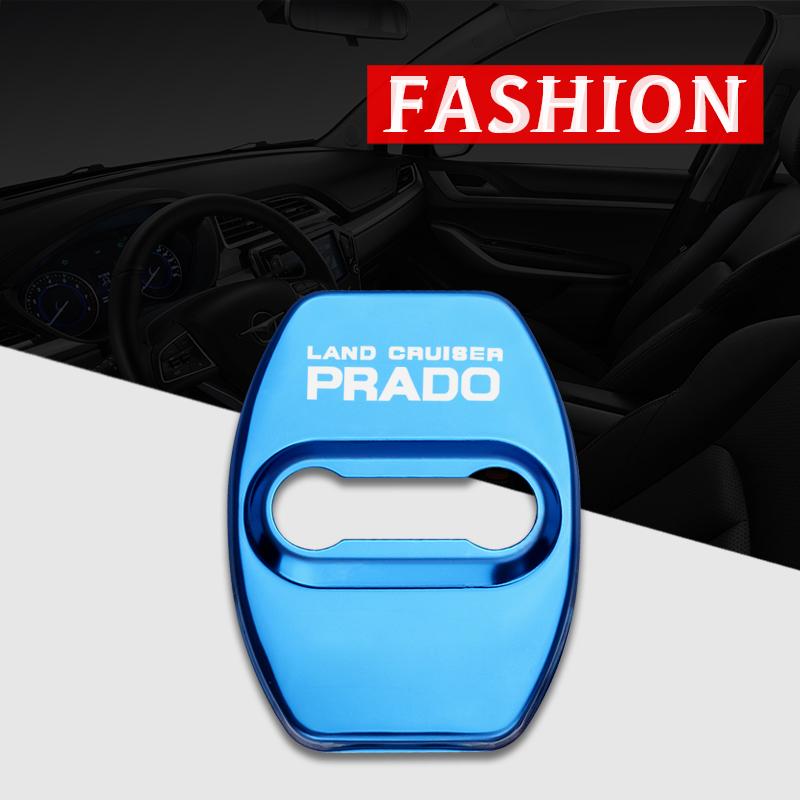 Door Lock Decoration Protection Cover flags emblem case for Toyota prado 120 fj150 land cruiser 80 accessories car styling