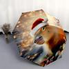 Capybara Themed Travel Umbrella 8 Ribs Automatic Opening and Closing,Portable Folding Design,Compact and Stylish Umbrella Suitable for Out