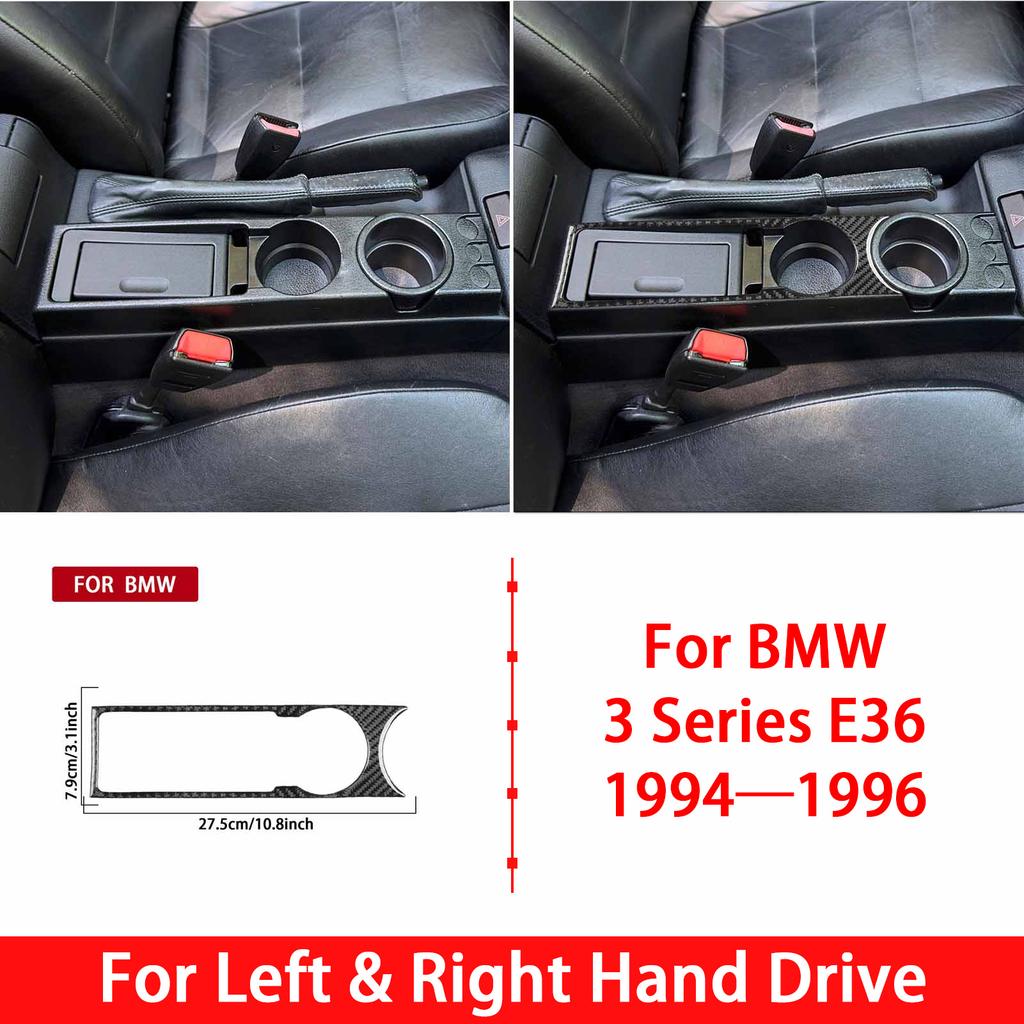 For BMW 3 Series E36 1994 1995 1996 Car Accessories Carbon Fiber Copilot Strip Air Vent Gear Shift Panel Interior Trim Sticker