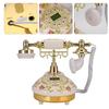 MS 9100 Round Base Ceramic European Rose Retro Telephone for Automatic Detection To FSK   DTMF Caller ID