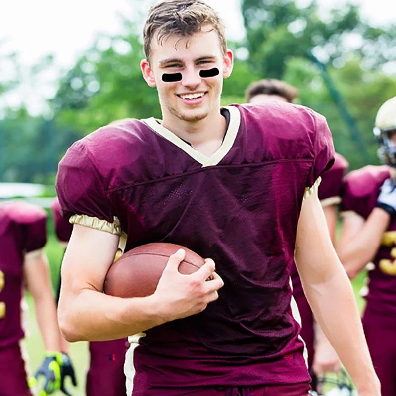 Baseball Eye Black Stickers 100Pcs Breathable Under Eye Football Strips Sports Eye Stickers For Girls Boys Adults Kids Sport