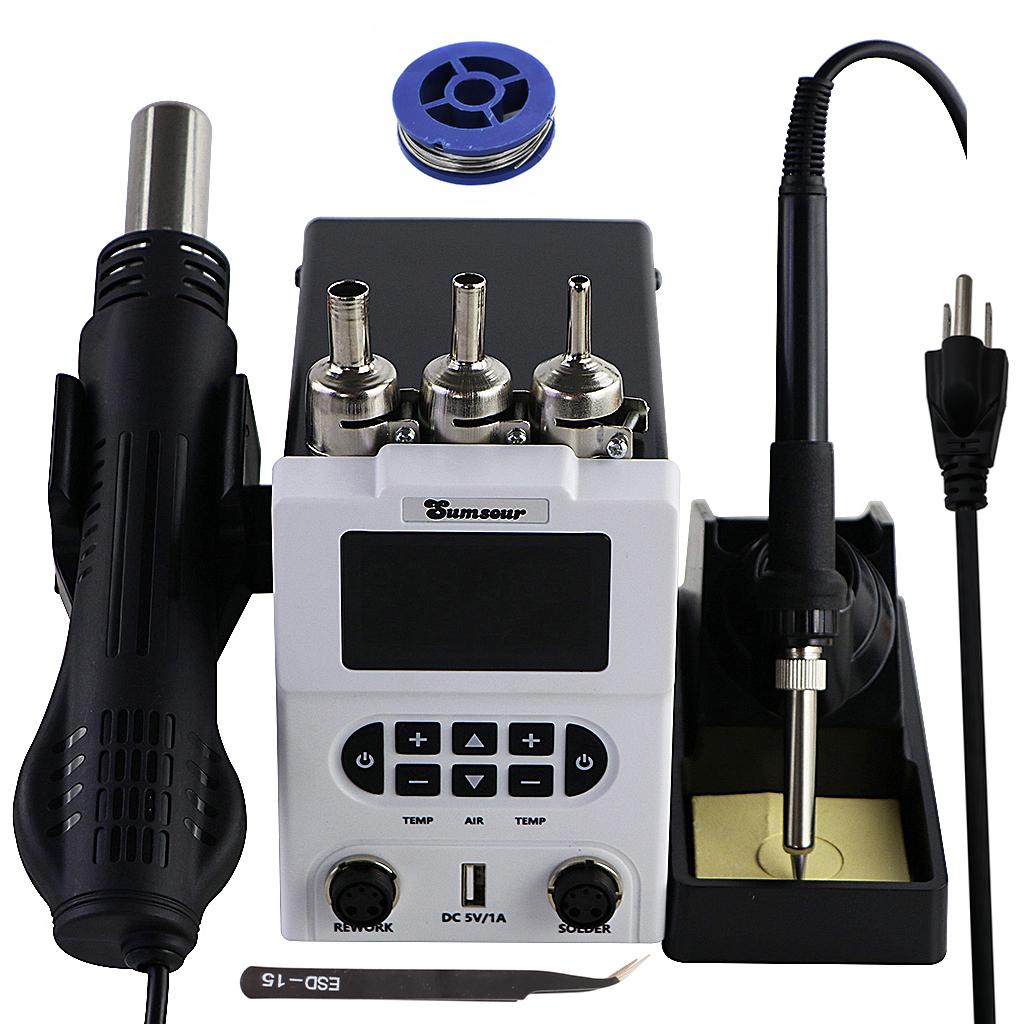 

Цифровой дисплей Паяльная станция Управление температурой Паяльник Термофен BGA SMD Ремонт Сварка Распайка Ремонт Инструменты
