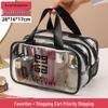 Double-Layer Wet/Dry Large-Capacity Transparent PVC Makeup Travel Bag