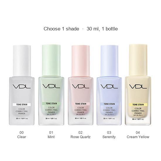 VDL Tone Stain Color Correcting Primer 30ml (5 shades)