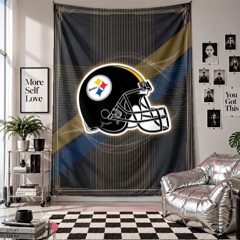 Pittsburgh Steelers Wall Tapestry Home Decor Wall Hanging Cloth for Bedroom Living Room Background