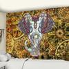 Bohemian Mandala Elephant Tapestry Wall HangingSandy BeachPicnic Throw Rug Blanket Camping Tent Travel Sleeping Pad  Room