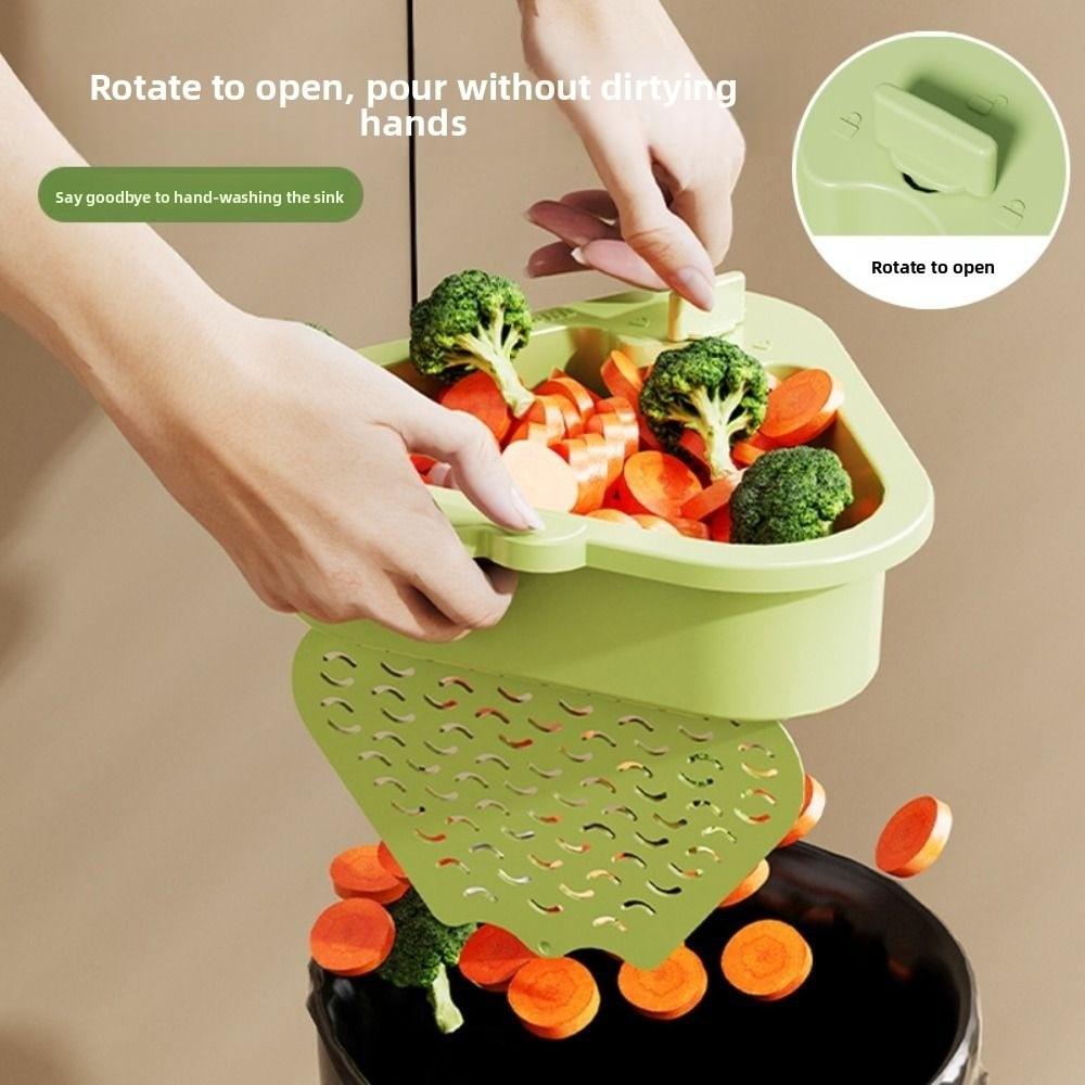 Creative Sink Strainer Basket Triangle Automatic Dumping Filter Basket  Bathroom