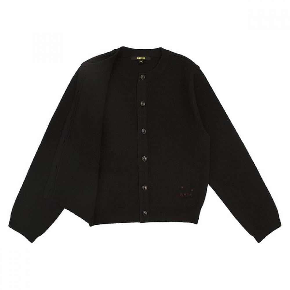 Bluetail Standard Fit Round Wool Blend Cardigan Azh2ck02bk