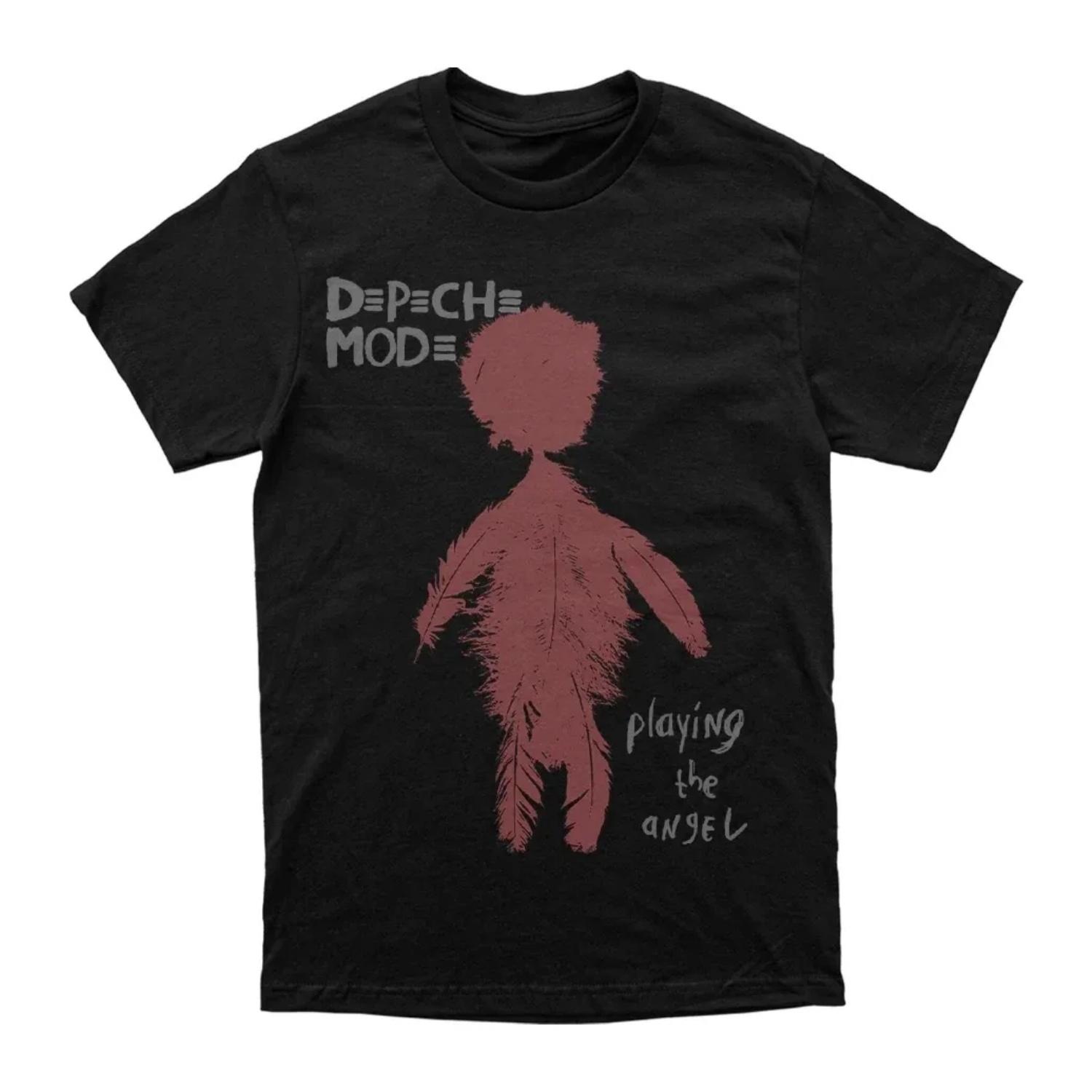 Depeche Mode Playing The Angel Harajuku Style Rock Band Printed Short Sleeve T-Shirt Casual Loose Street Style Rock Punk Cotton S разноцветный