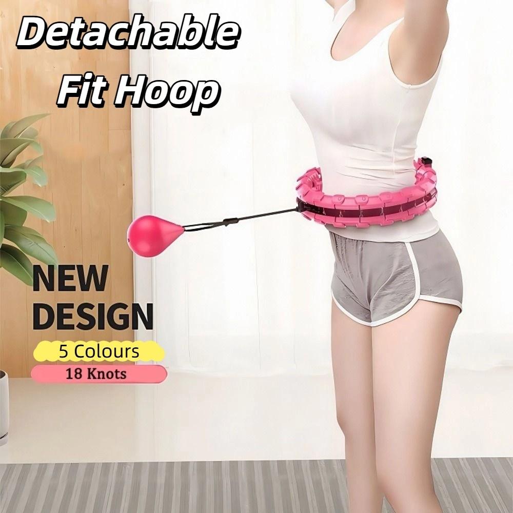 18 Detachable Knots Fitness Hoop Adjustable Abdominal Workout Equipment  Women/Men