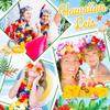 Hawaiian Leis Party Decorations, Hawaiian Flower Necklace Flowers Bracelets Headband, for Tropical Hawaiian Party Theme Beach Party