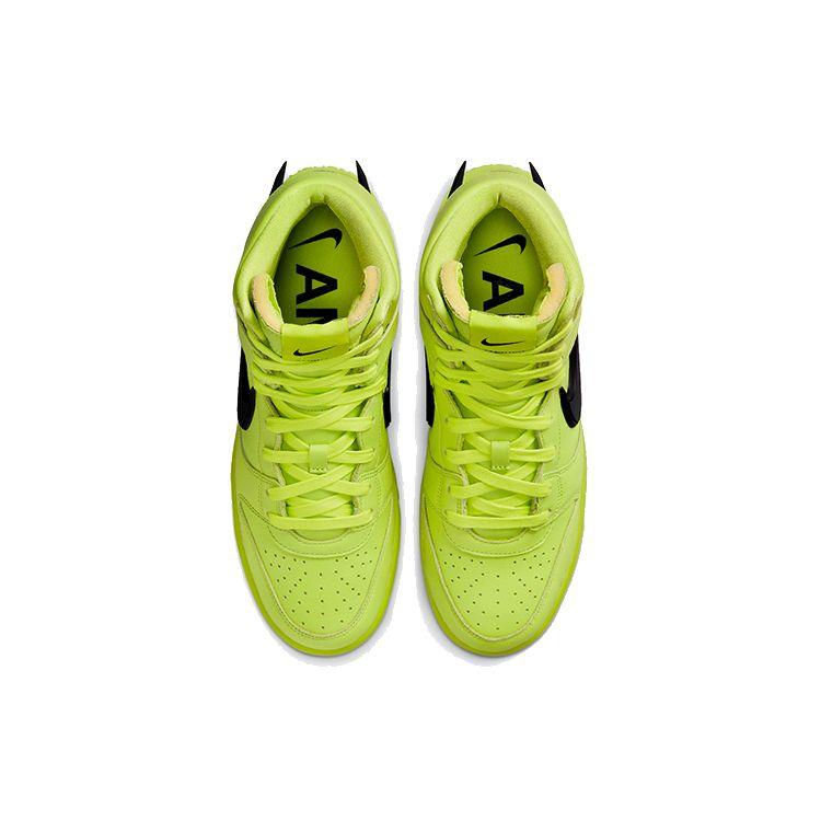 AMBUSH x Nike Dunk High Flash Lime Unisex Sneakers Yellow Black CU7544-300