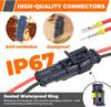 828Pcs 52 Sets Waterproof Automotive Wire Connectors with Crimper, 1-6 Pin Plug Kit