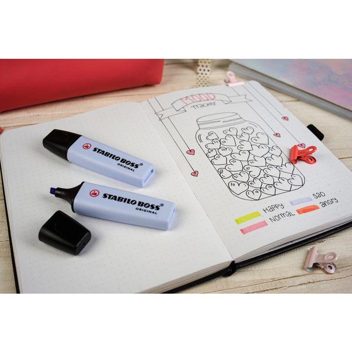 Surligneur - STABILO - BOSS ORIGINAL Pastel - Lot X 10 - Nuage De Bleu