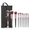 10pcs Makeup Brush Set Soft Bristle Foundation Blush Eyeshadow Concealer Brow Brushes Portable Beauty Tools
