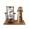1 st antik brons fyr Timer prydnad för skolterminen, vintage Timer gåva för kontor och heminredning, 3D tredimensionell skrivbordsprydnad