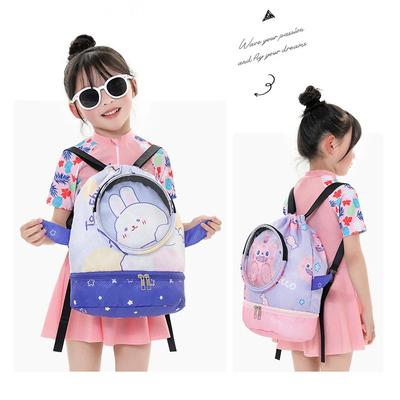 Children Swimming Bag Combo Wet Dry Separation Bag Waterproof Storage Bag Boys Girls Cartoon Portable Sea Pool Beach Backpack