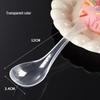ZISIZ Individually Wrapped Thickened Disposable Plastic Spoons