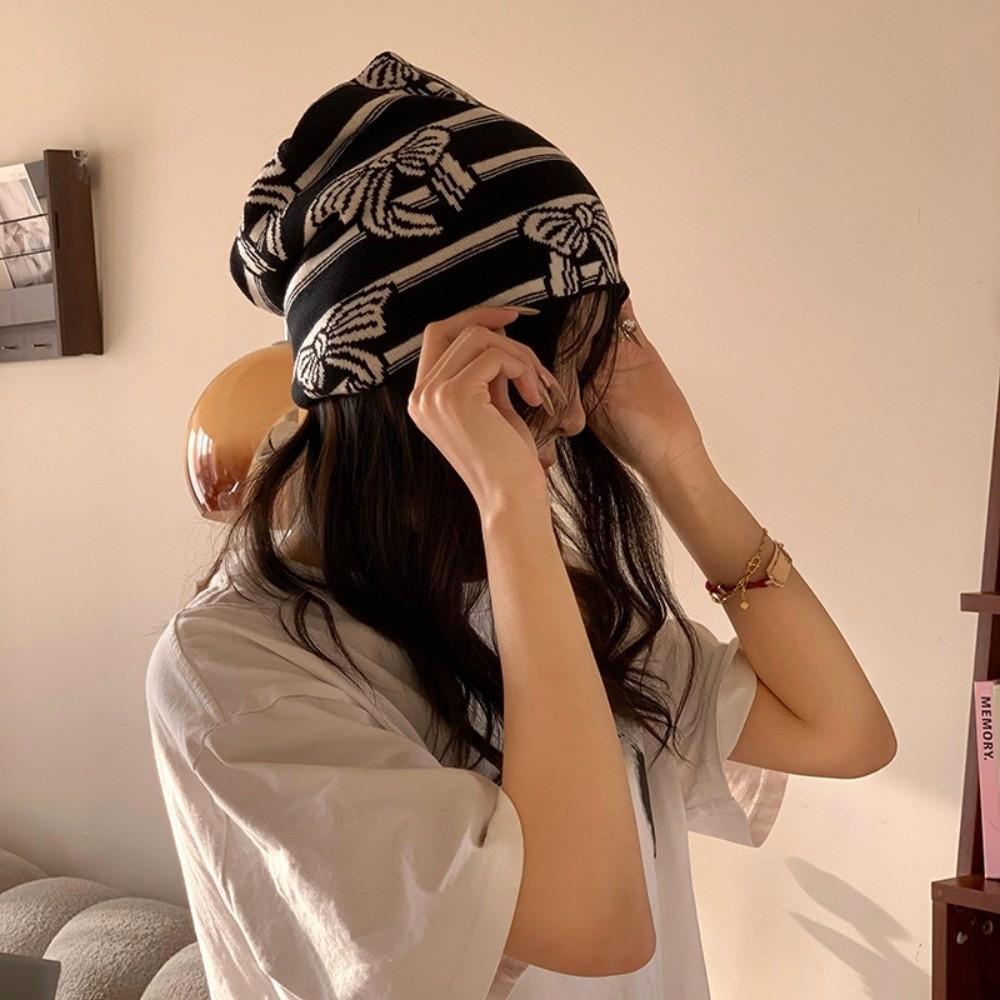 Leopard Print Winter Cycling Thermal Mask Polka Point Pullover Cap Warm Earhook Neck Warmer  Riding